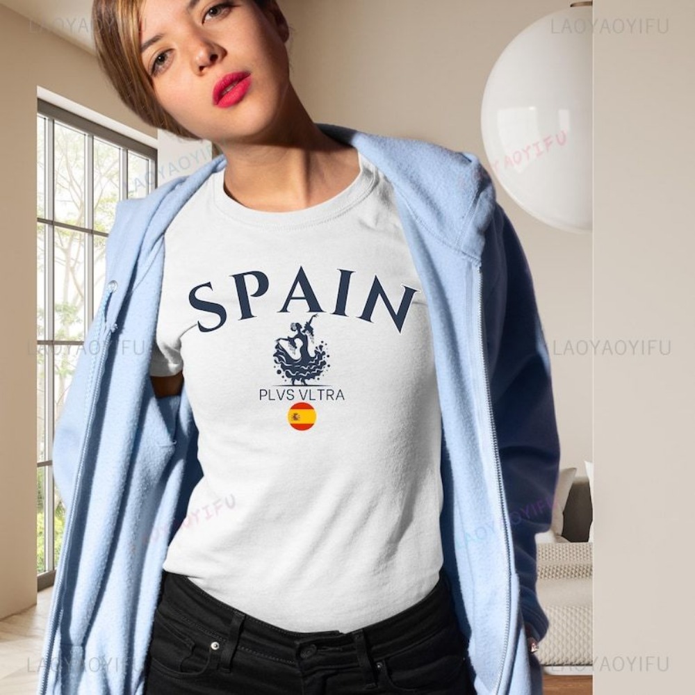 Street Fashion In Spain - T-shirt imprimé avec le drapeau d'Espagne
