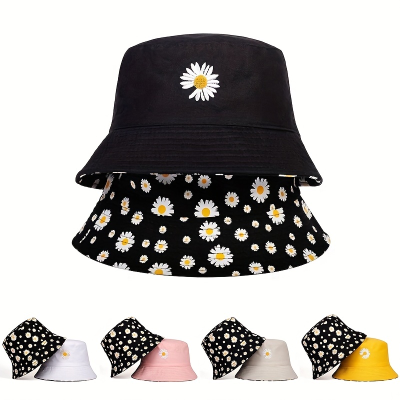 Bucket Hat Embroidered - Chapeaux brodés double face AndrDouble face