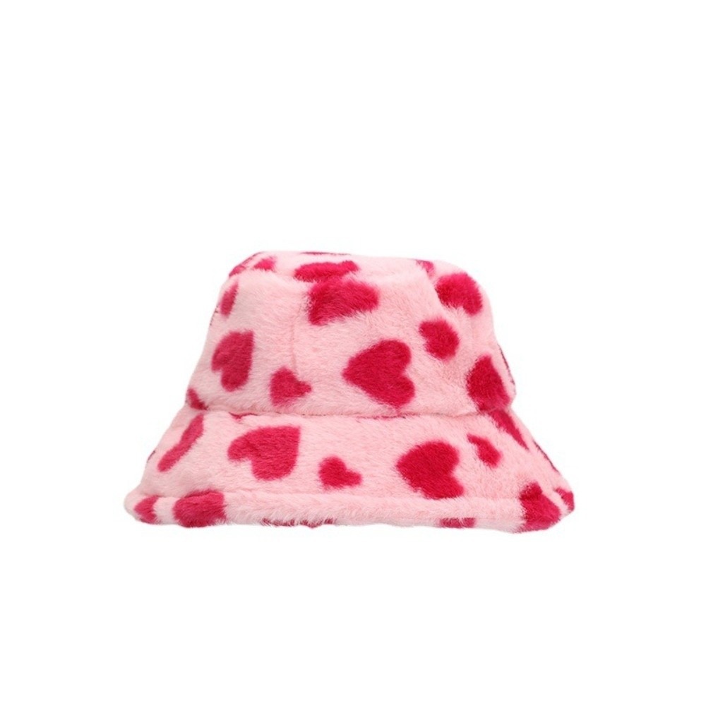 Bucket Hat Embroidered - Chapeau de pêcheur en fausse fourrure,