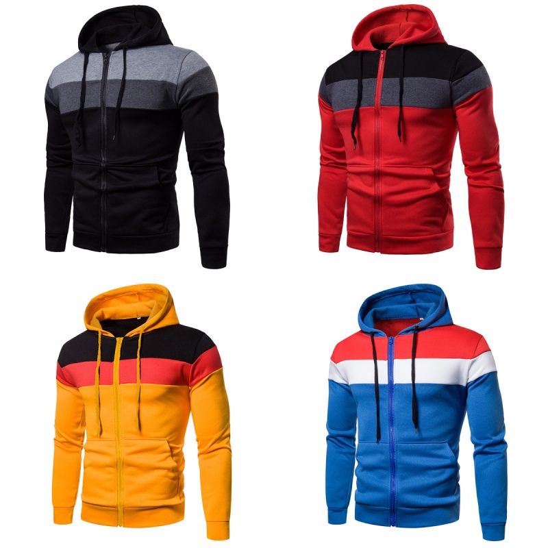 Street Fashion Fall 2025 - Sweat à capuche patchwork pour homme