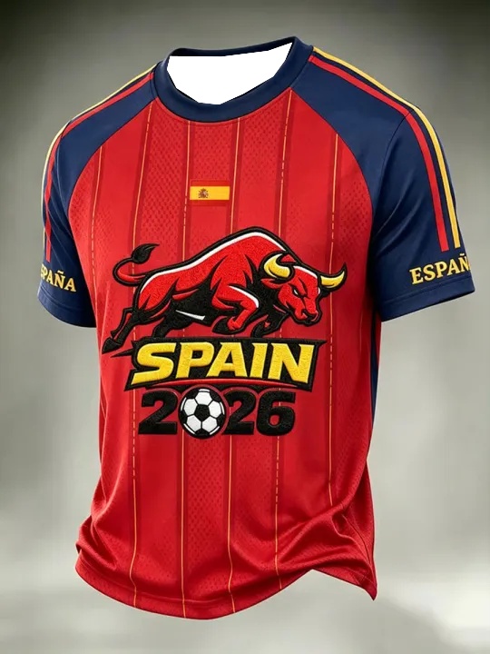 Street Fashion In Spain - T-shirt de supporter de football d'Espagne