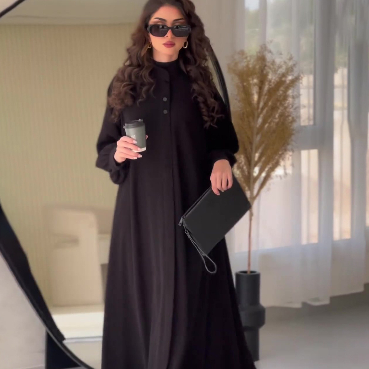 Street Fashion Dubai - Nouvelle Robe Évasée Unie et Personnalisable
