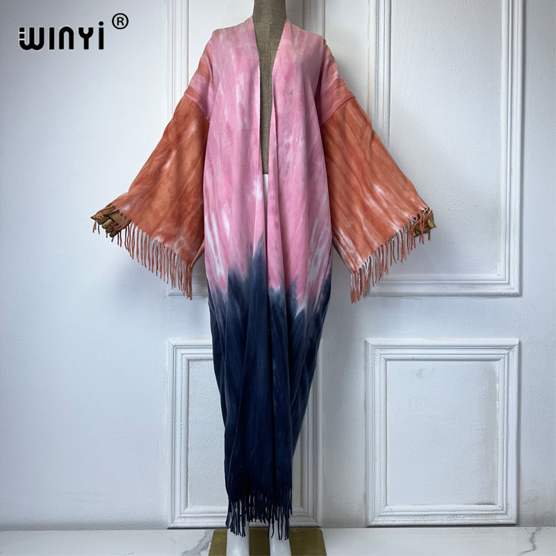 Street Fashion Dubai - WINYI-Cardigan d'Hiver à Franges pour Femme