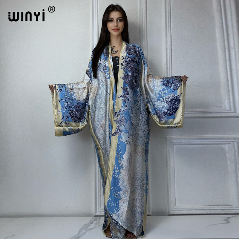 Street Fashion Dubai - WINYI-Robe de plage kimono imprimé africain,