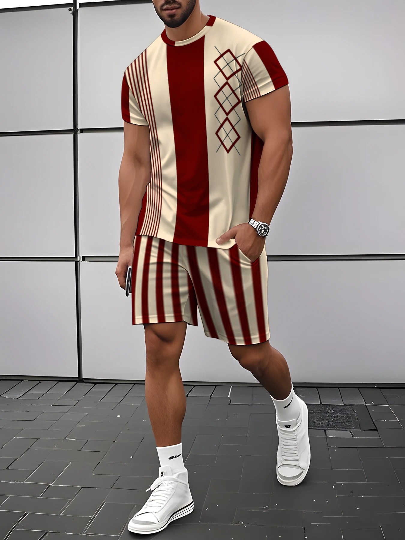 Street Fashion Summer 2026 - Nouvel ensemble short et t-shirt à