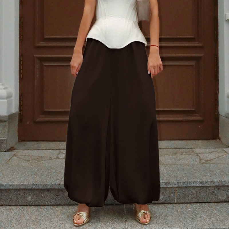Street Fashion Vogue - Pantalon Harem en Satin Tendance Été