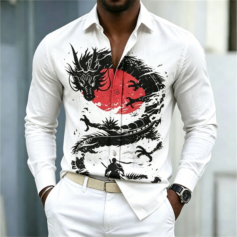 Street Fashion China - Nouvelle Chemise Homme 2026 – Motif
