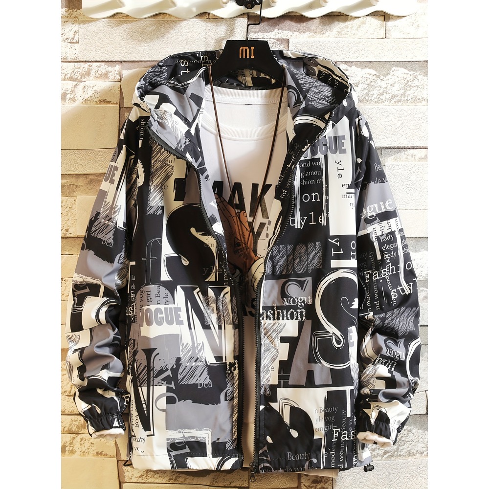 Street Fashion Vogue - Veste coupe-vent à capuche pour homme,