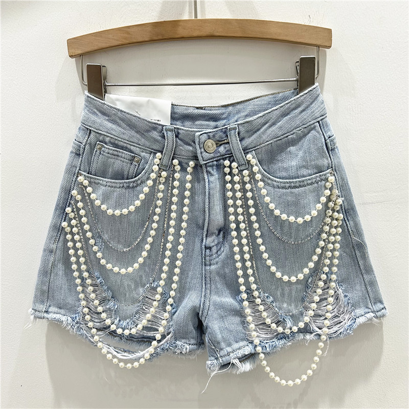 Distressed Jean Rip - Trous déchirés en Jean détresse, short