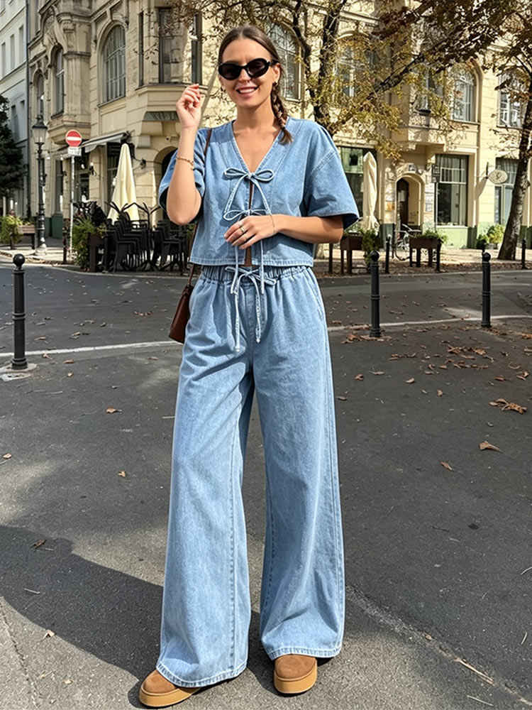 Street Fashion Necklace - Ensemble décontracté pour femme : chemise