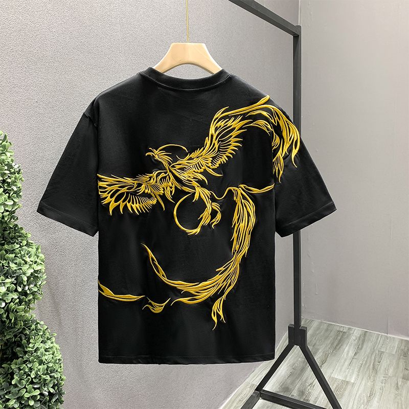 Street Fashion In Chinese - T-shirt brodé style chinois Phoenix pour