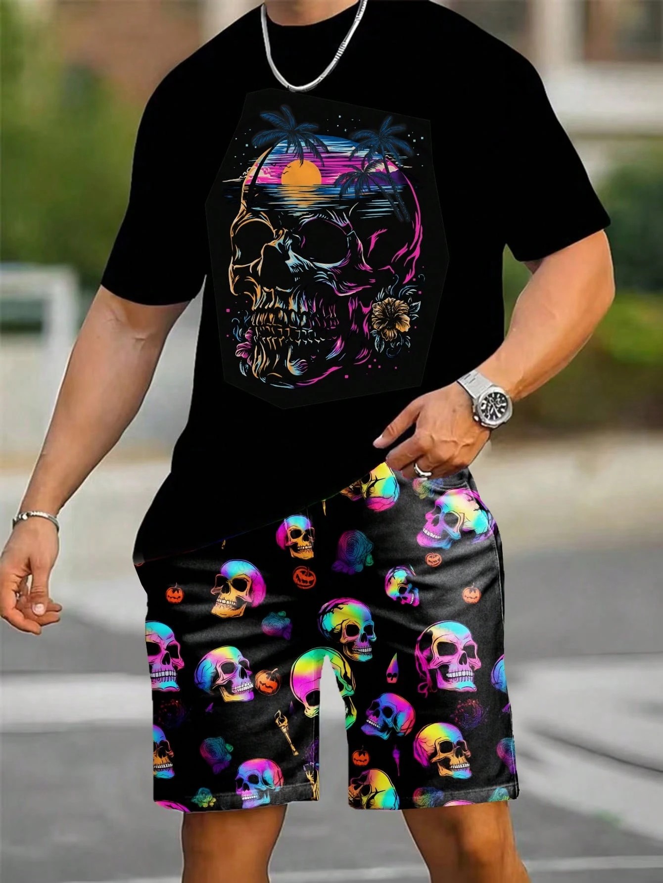Street Fashion Summer 2026 - Nouvel ensemble short et t-shirt à