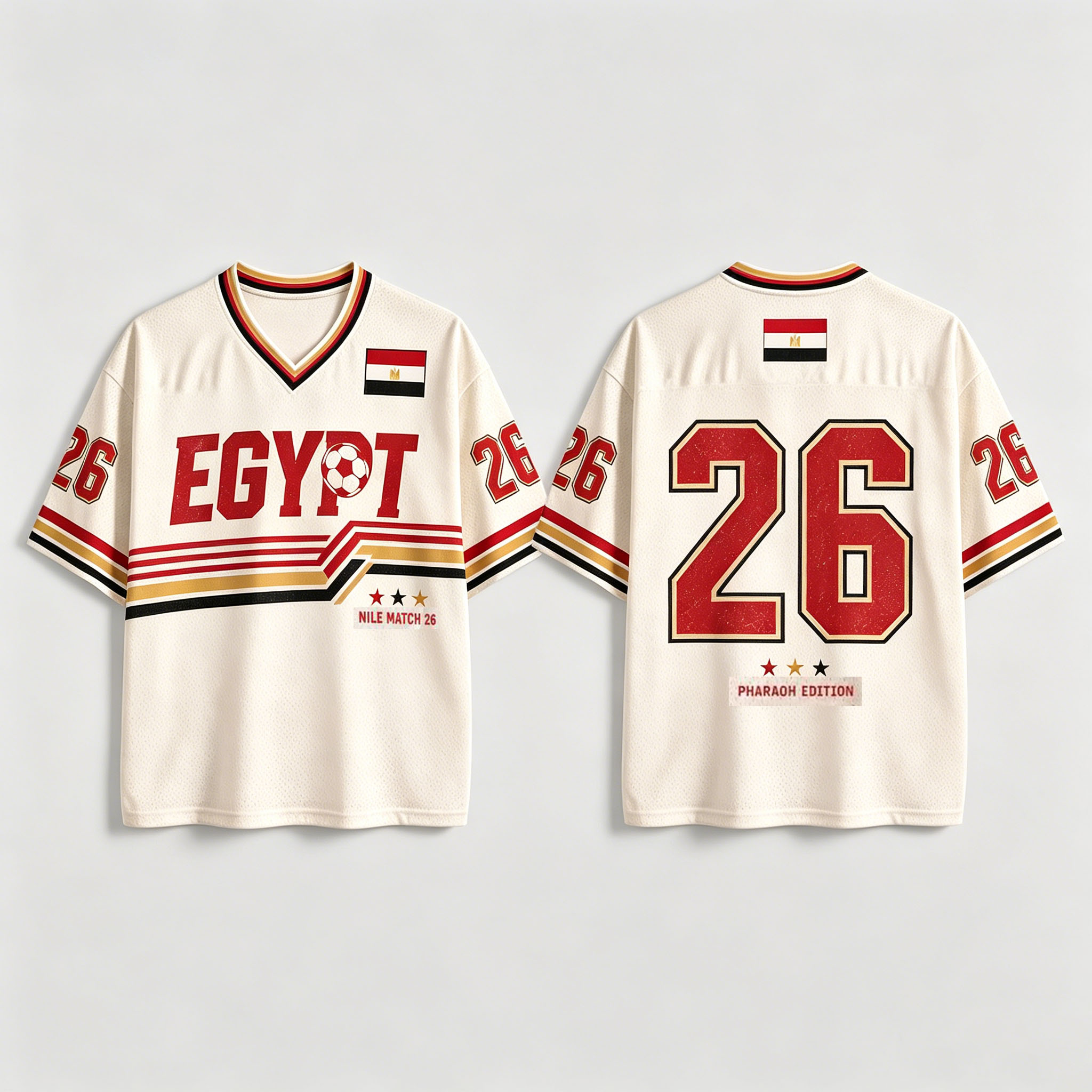 Street Fashion Egypt - Maillot de football rétro Égypte 2026