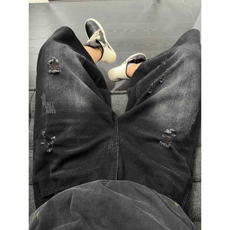 Shorts en jean déchirés et usé - Distressed Jean Rip avis et prix