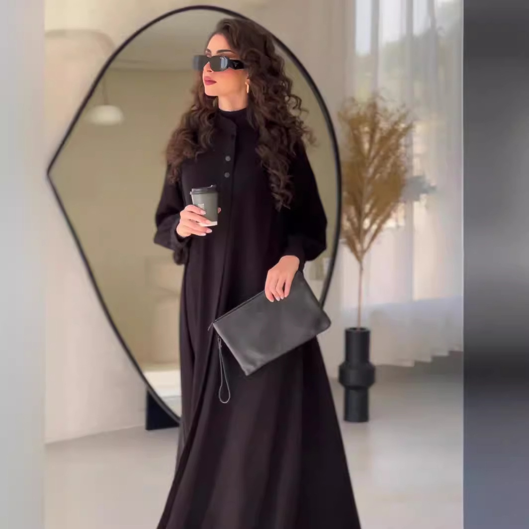 Nouvelle Robe Évasée Unie et P - Street Fashion Dubai avis et prix
