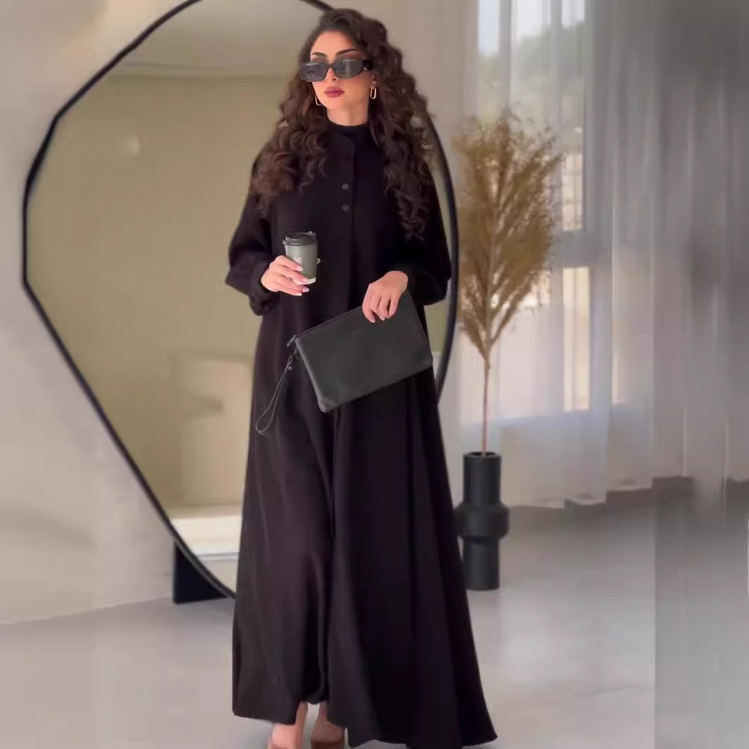 Nouvelle Robe Évasée Unie et P - Street Fashion Dubai avis et prix