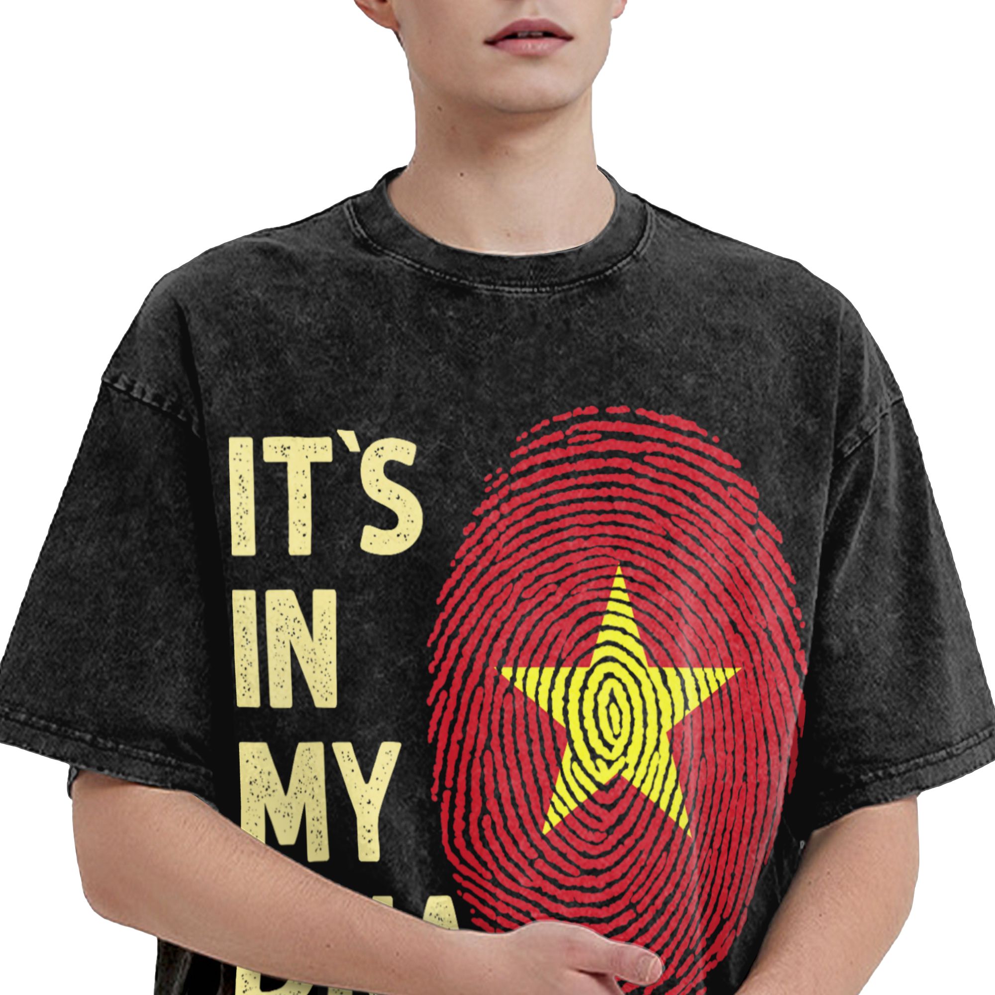 T-shirts en coton lavé avec dr - Street Fashion In Vietnam avis et prix
