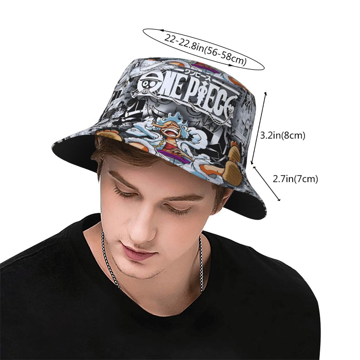 Chapeau Bob One Piece Monkey D - Bucket Hat Embroidered avis et prix