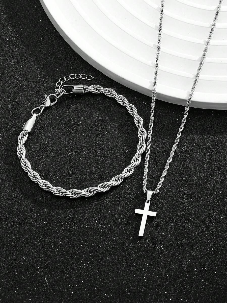1 ensemble de collier et de br - Street Fashion Necklace avis et prix