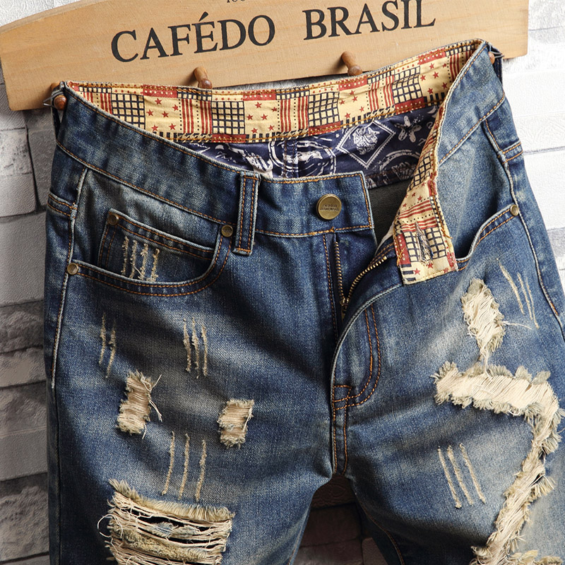 Shorts en jean déchirés pour h - Distressed Jean Rip avis et prix