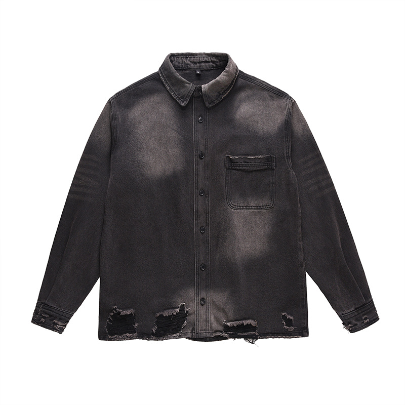 Veste en jean déchirée pour ho - Distressed Jean Rip avis et prix