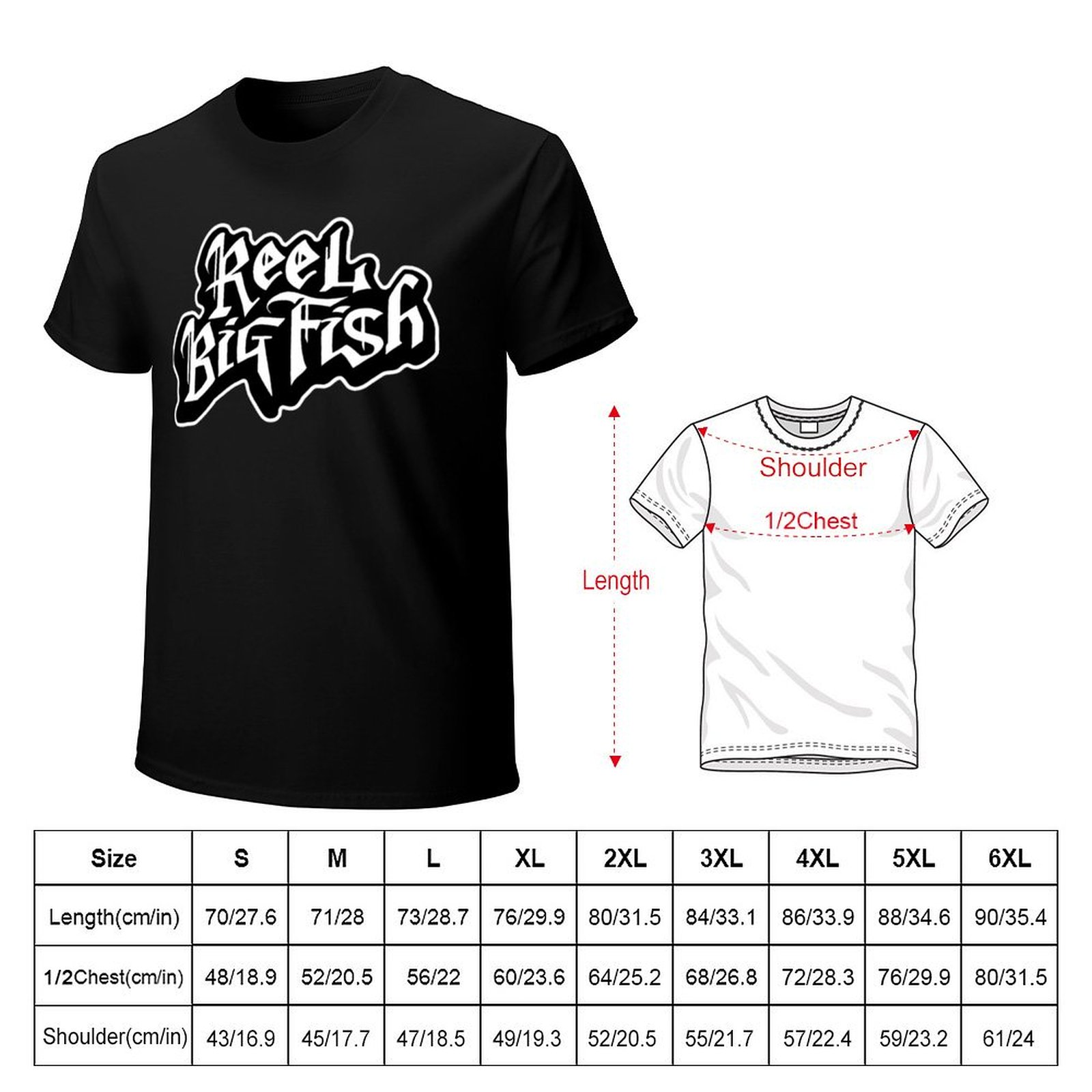 T-shirt Reel Big Fish, style s - Street Fashion Reels avis et prix