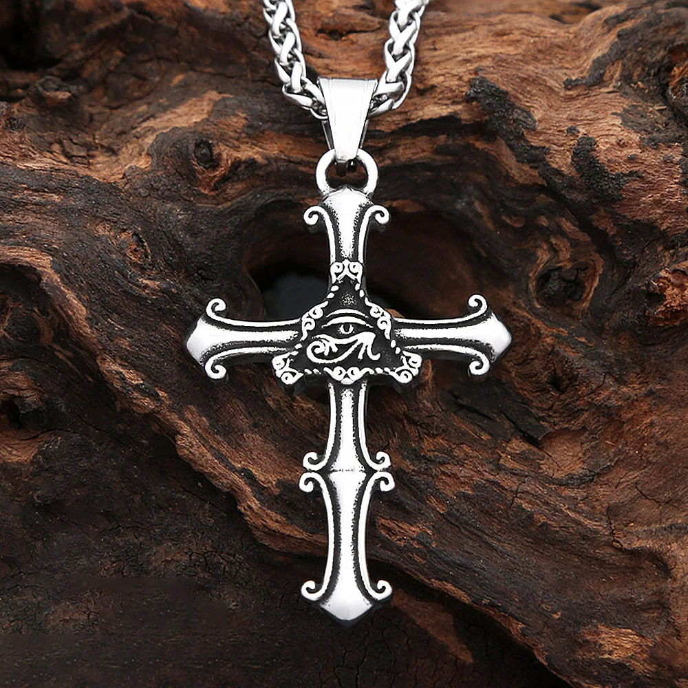Collier Pendentif Croix Œil To - Street Fashion Egypt avis et prix