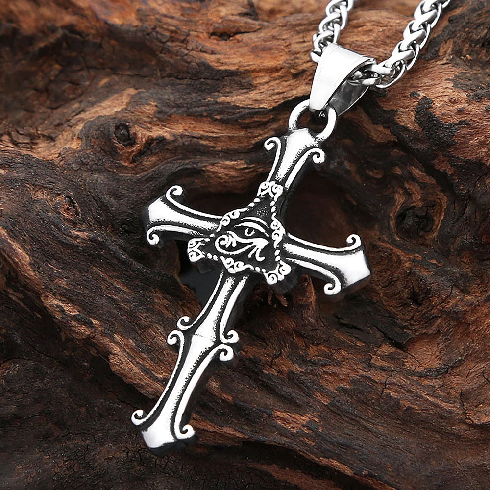 Collier Pendentif Croix Œil To - Street Fashion Egypt avis et prix