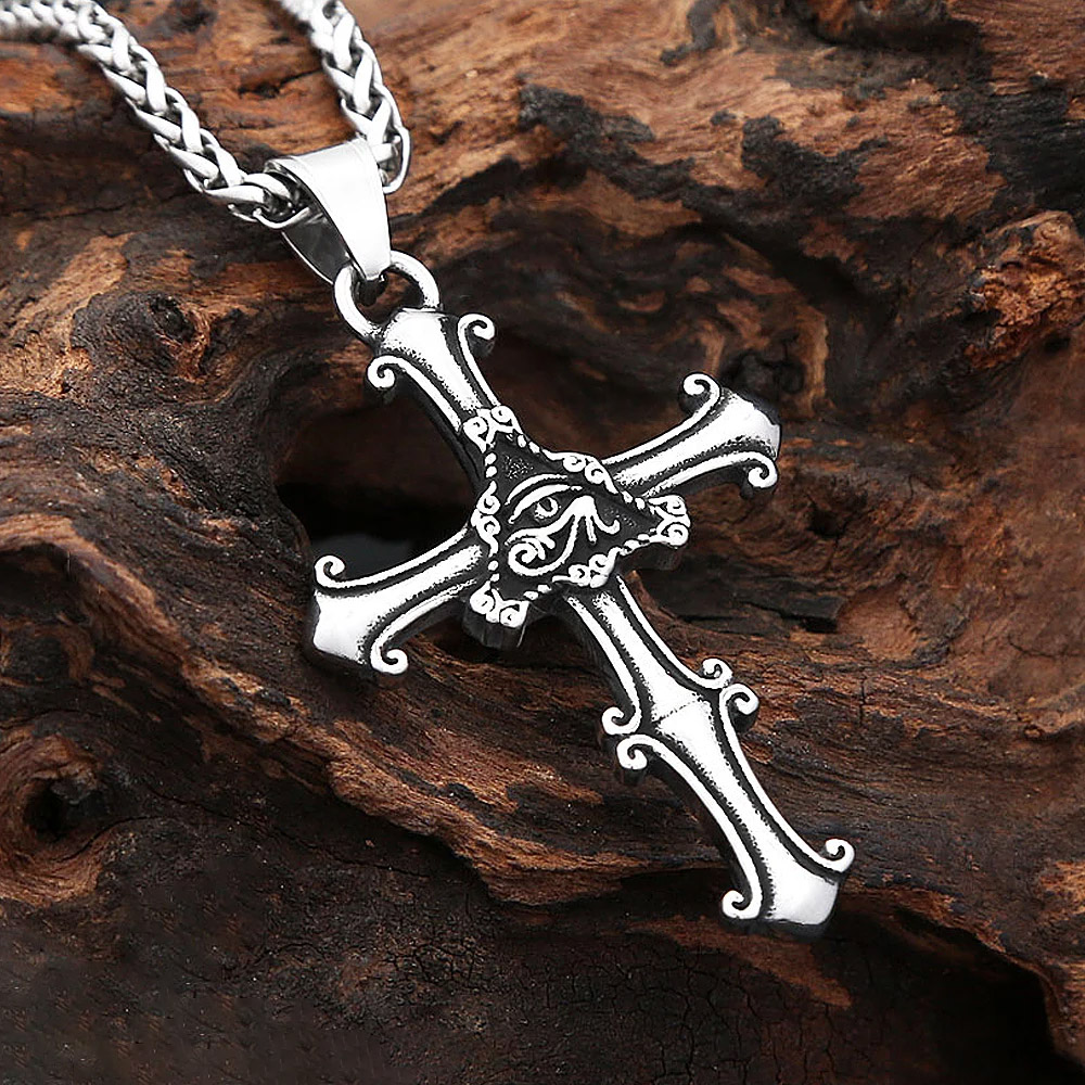 Collier Pendentif Croix Œil To - Street Fashion Egypt avis et prix