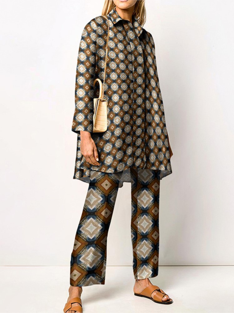 Ensemble pantalon ample imprim - Street Fashion China Girl avis et prix