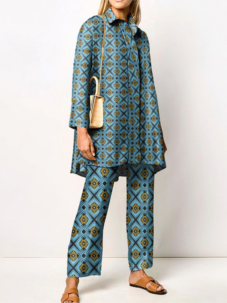 Ensemble pantalon ample imprim - Street Fashion China Girl avis et prix