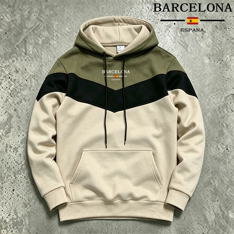 Sweat à capuche décontracté po - Street Fashion In Spain avis et prix