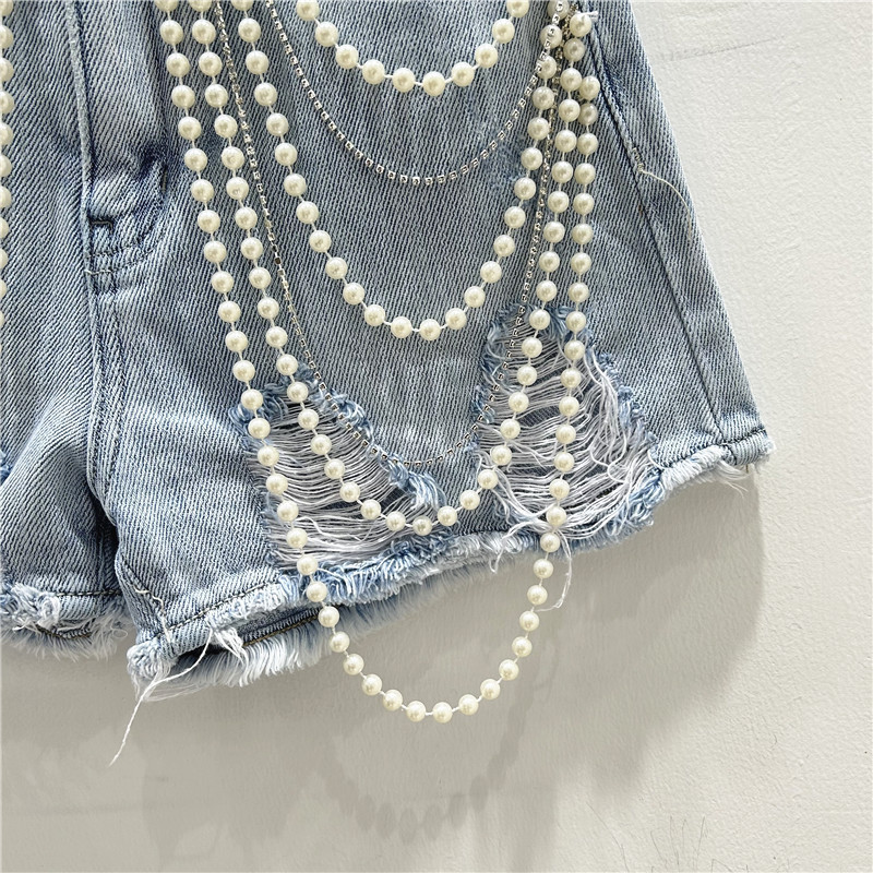 Trous déchirés en Jean détress - Distressed Jean Rip avis et prix