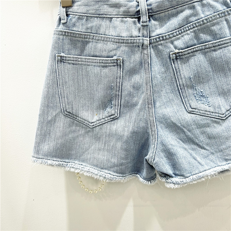 Trous déchirés en Jean détress - Distressed Jean Rip avis et prix