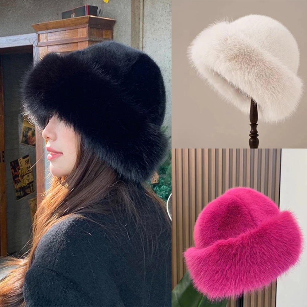 Chapeau seau en fourrure moell - Bucket Hat Embroidered avis et prix