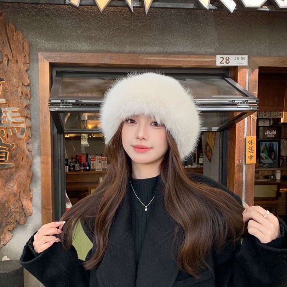 Chapeau seau en fourrure moell - Bucket Hat Embroidered avis et prix