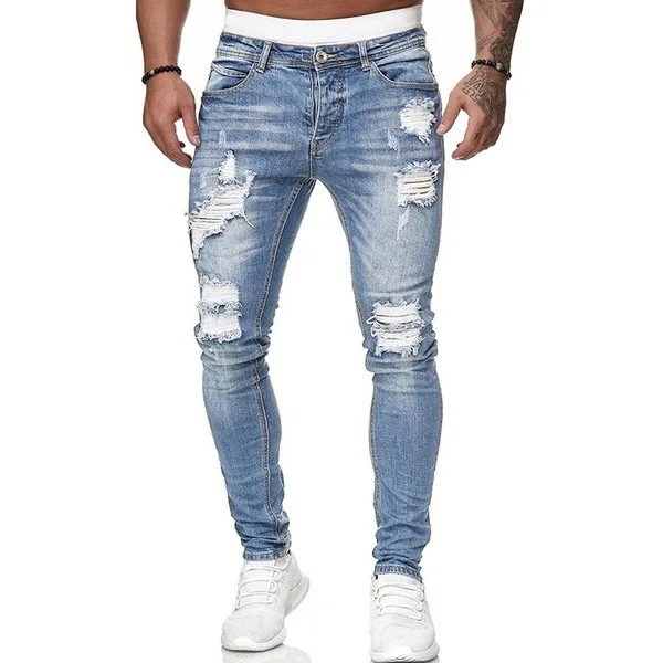 Jean déchiré pour hommes, pant - Distressed Jean Rip avis et prix