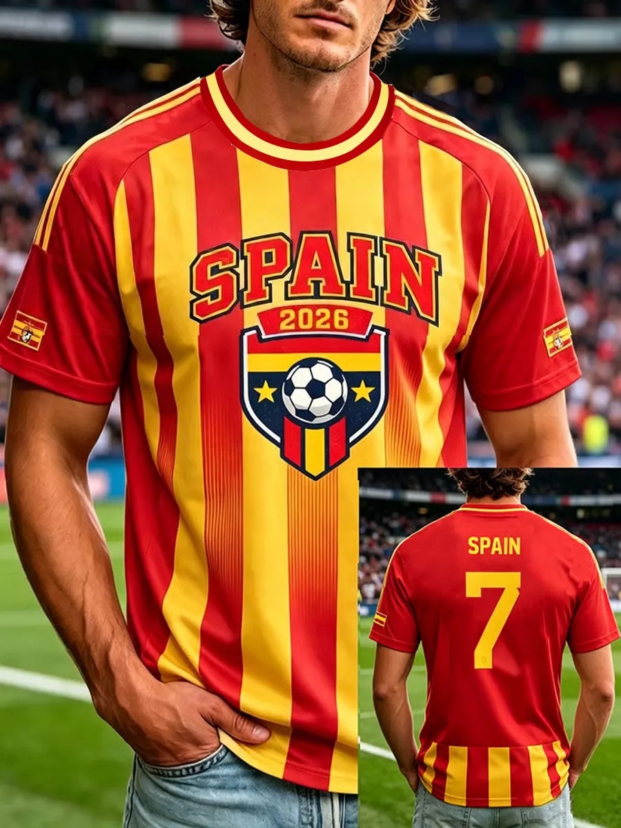 T-shirt de supporter de footba - Street Fashion In Spain avis et prix