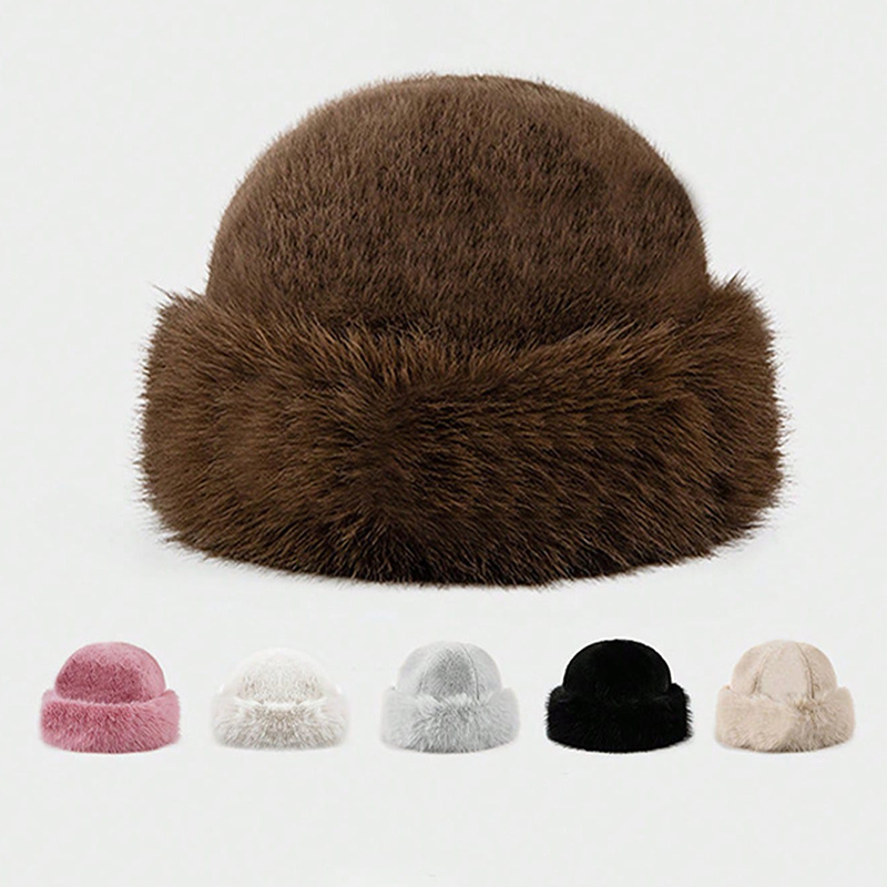 Chapeau seau en fausse fourrur - Bucket Hat Embroidered avis et prix