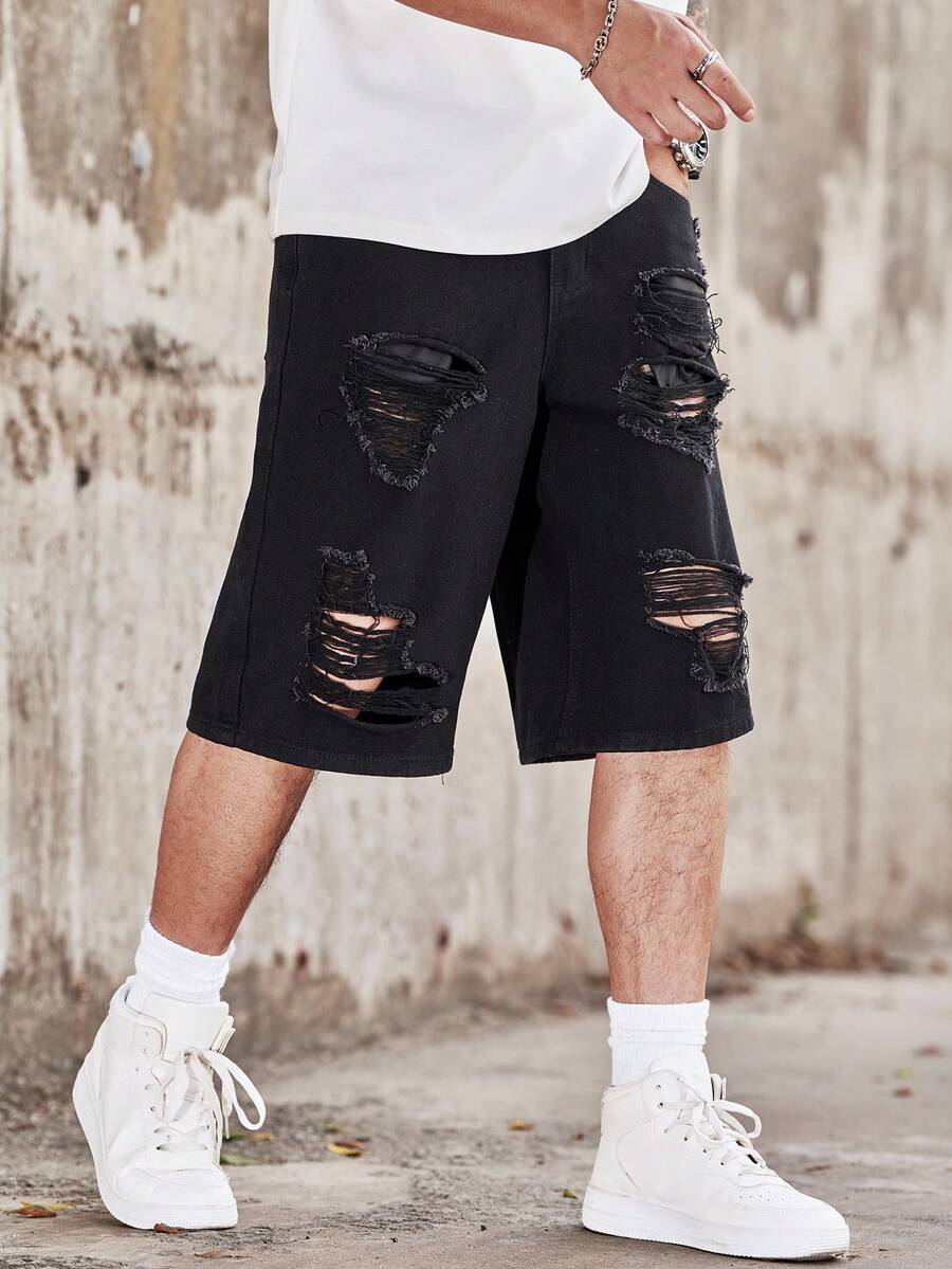 Shorts en jean déchirés décont - Distressed Jean Rip avis et prix