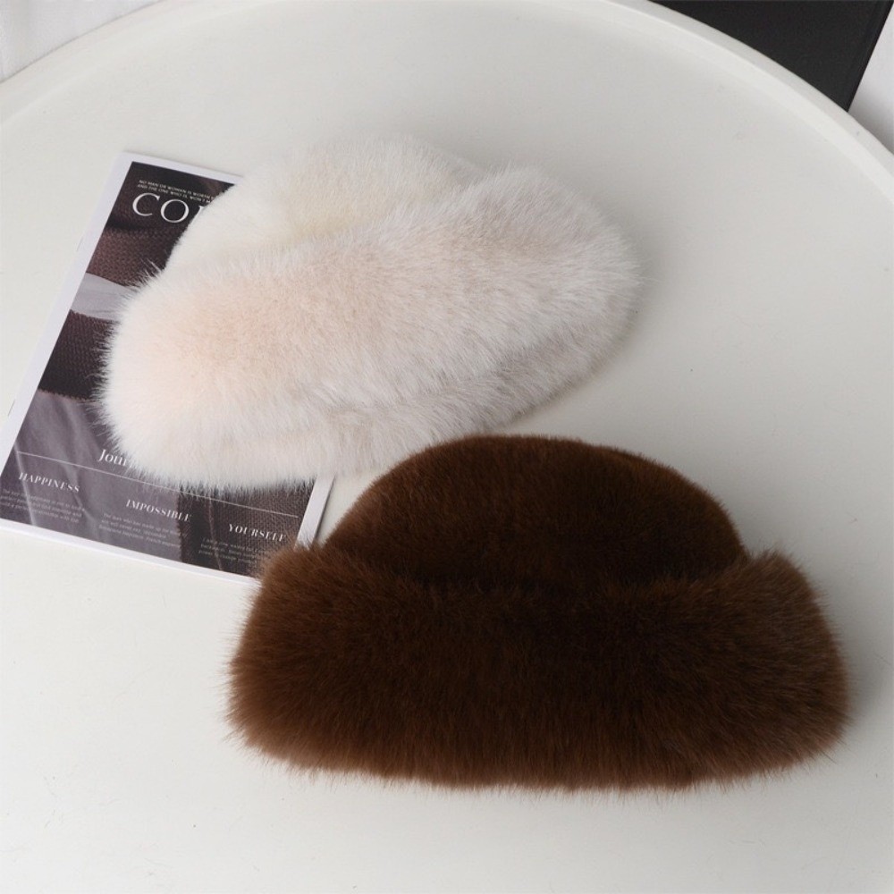 Chapeau d'hiver en fourrure mo - Bucket Hat Embroidered avis et prix