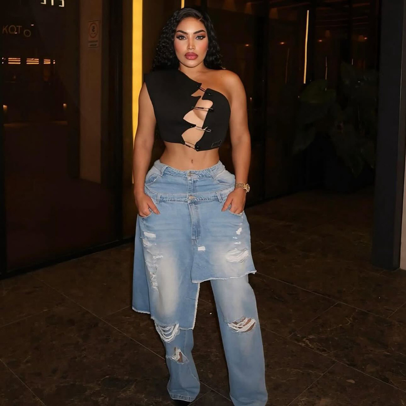Mode Denim pantalon femmes Str - Street Fashion Fall 2025 avis et prix