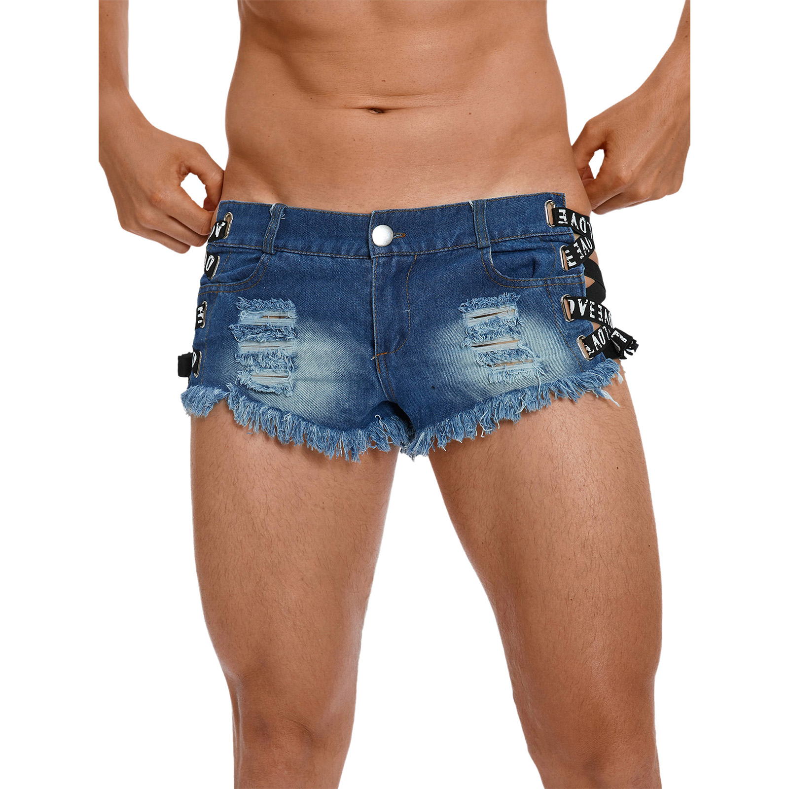Shorts en jean mini déchirés p - Distressed Jean Rip avis et prix