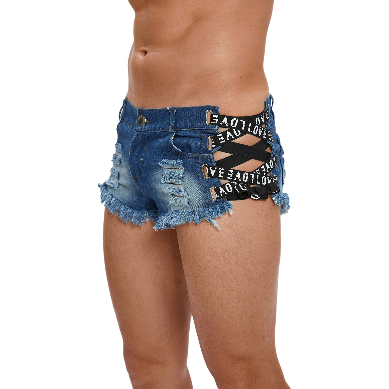 Shorts en jean mini déchirés p - Distressed Jean Rip avis et prix