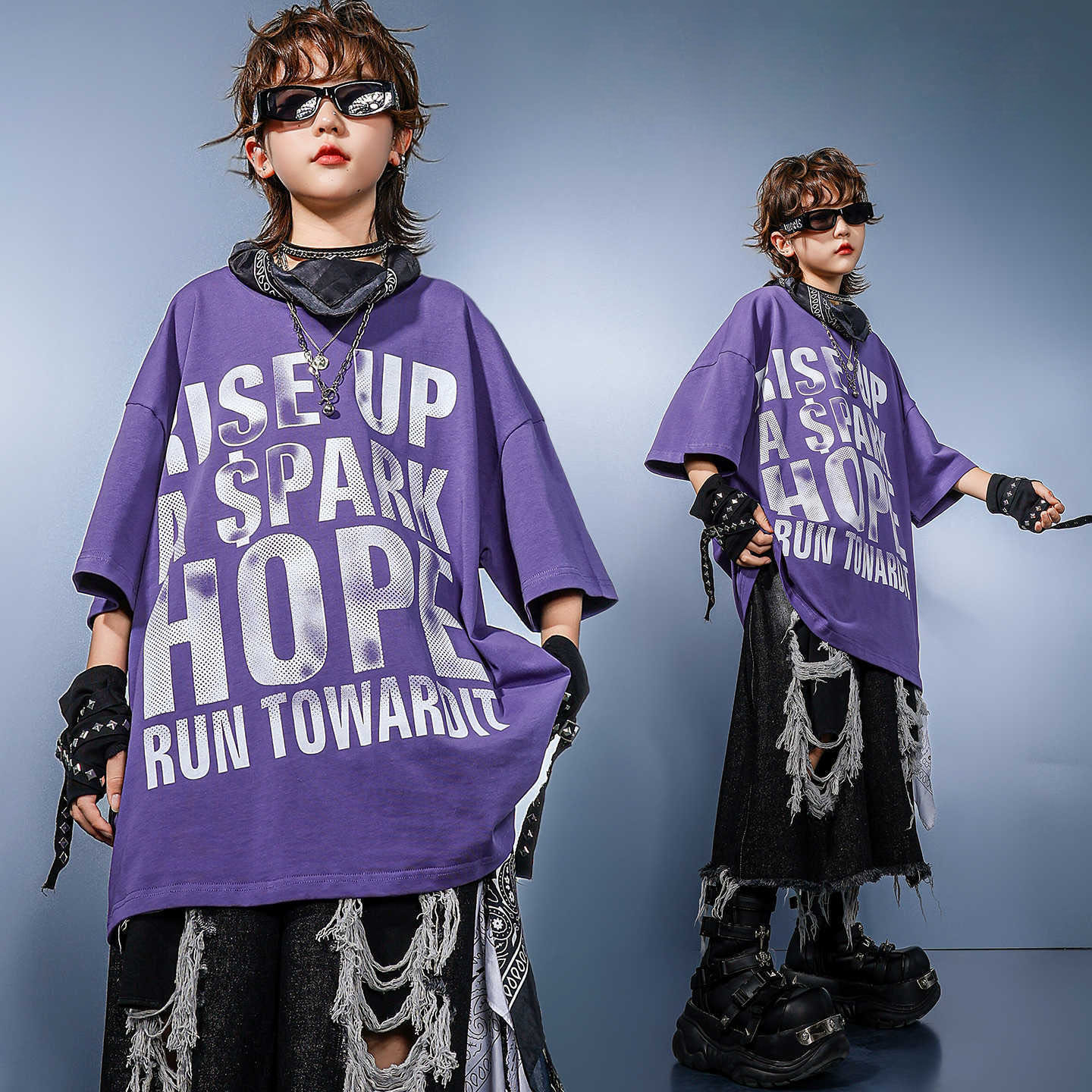 Vêtements Hip Hop pour enfants - Distressed Jean Rip avis et prix
