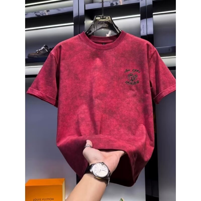 T-shirt kaki pour hommes d'été - Street Fashion In Chinese avis et prix