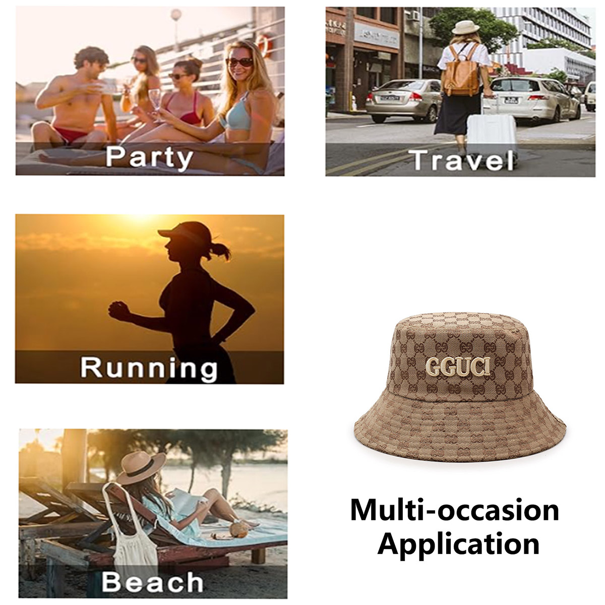 Chapeau seau unisexe avec lett - Bucket Hat Embroidered avis et prix