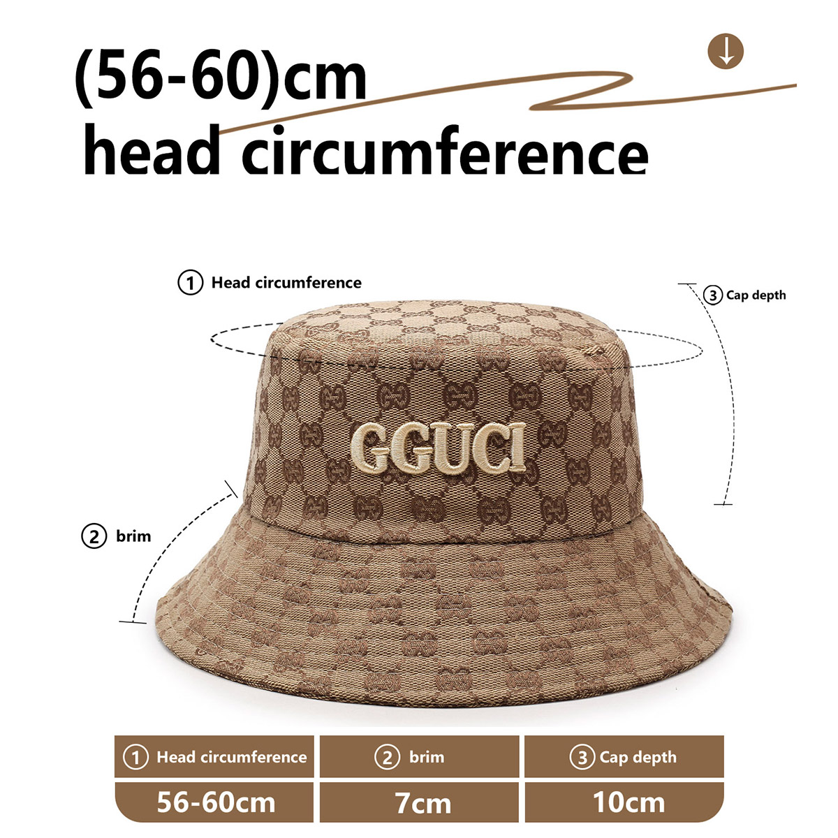 Chapeau seau unisexe avec lett - Bucket Hat Embroidered avis et prix