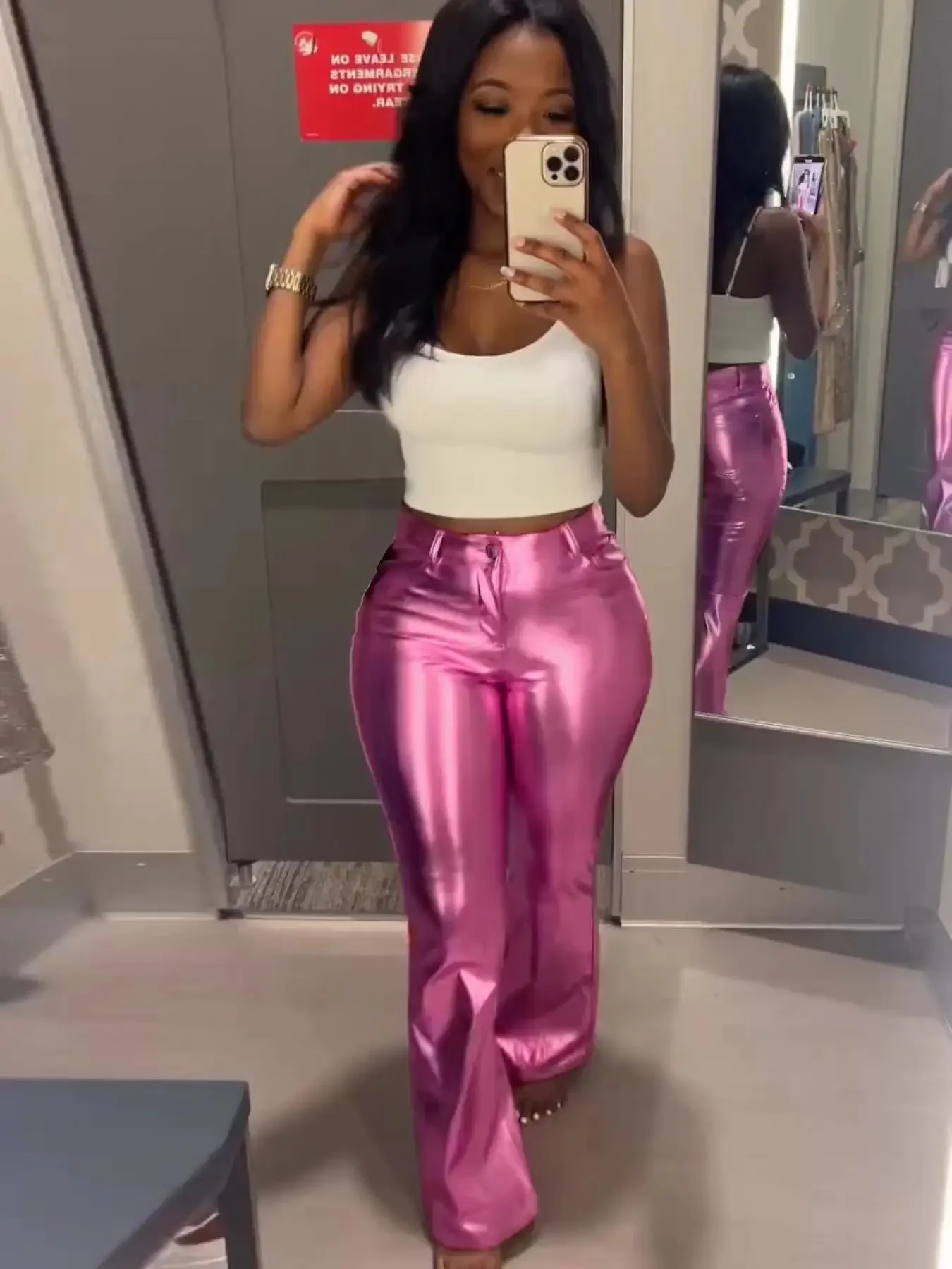 Pantalon évasé taille haute po - Street Fashion Fall 2025 avis et prix
