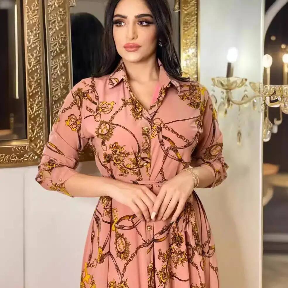 Robe longue élégante multicolo - Street Fashion Dubai avis et prix